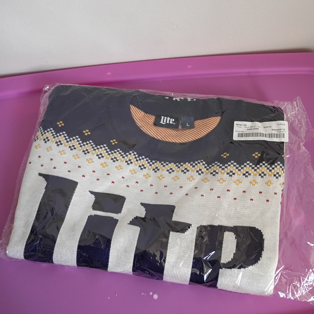 Miller Lite Ugly Christmas Sweater